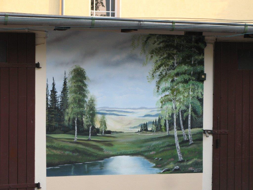 Wandbild einer Garage